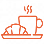 Pictogramme du service des logements : petit déjeuner