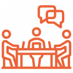 Pictogramme du service des logements : salle coworking