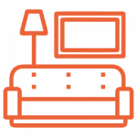 Pictogramme du service des logements : salle de détente