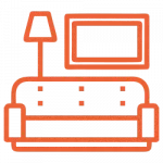 Pictogramme du service des logements : salle de détente