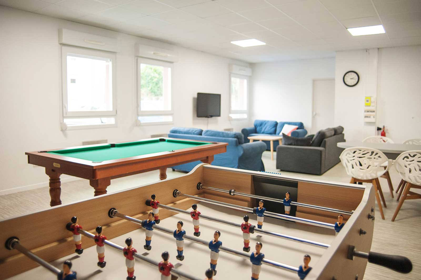 Salle de détente logements étudiants à Nancy Résidence étudiante Jean Jaurès