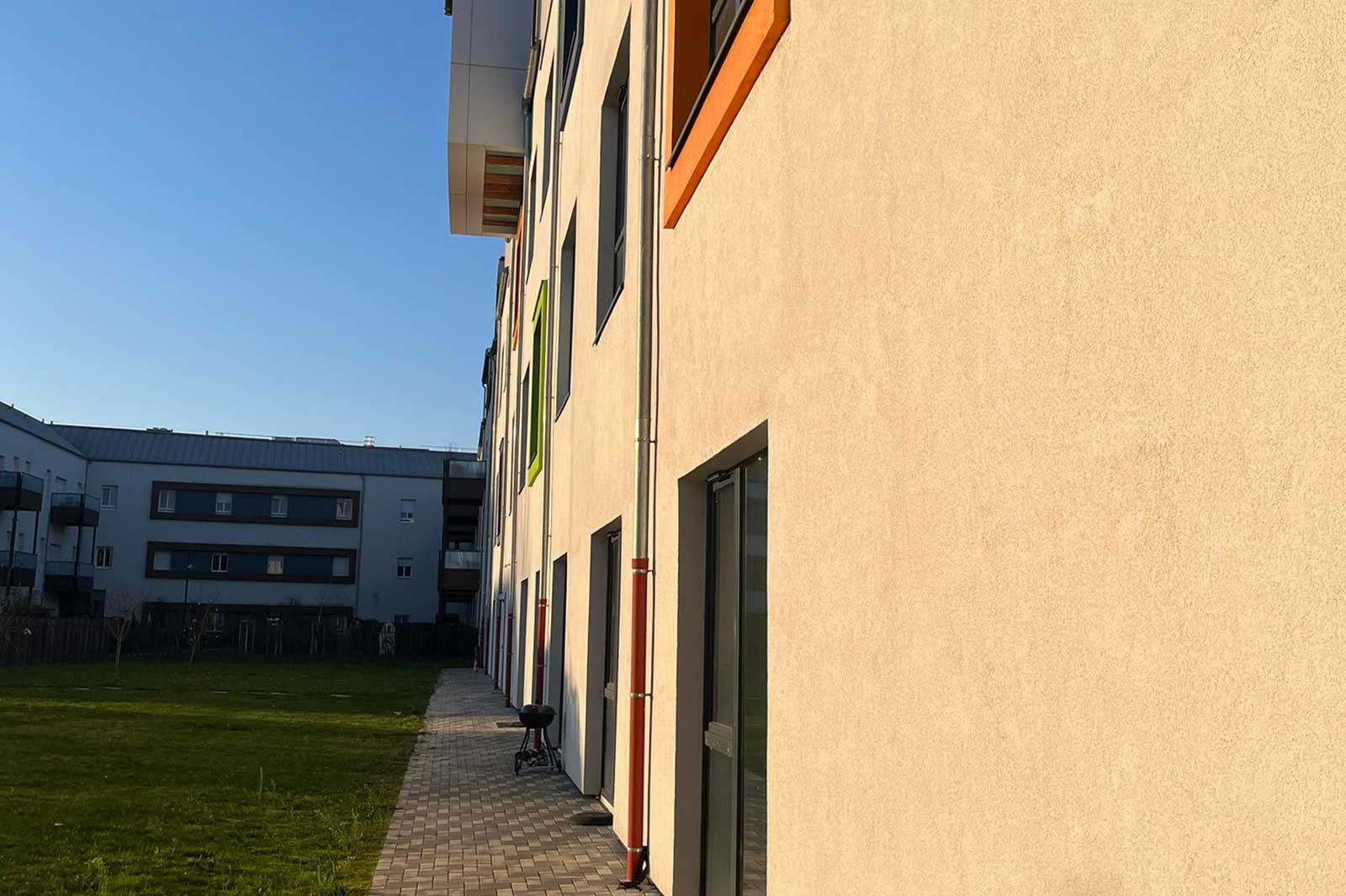 Espaces extérieurs logements étudiants à Thionville Résidence étudiante Beauregard