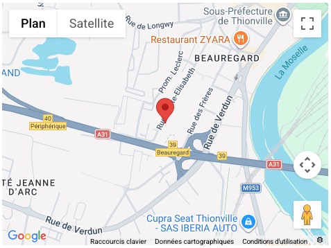 THIONVILLE Carte résidence BEAUREGARD mobile