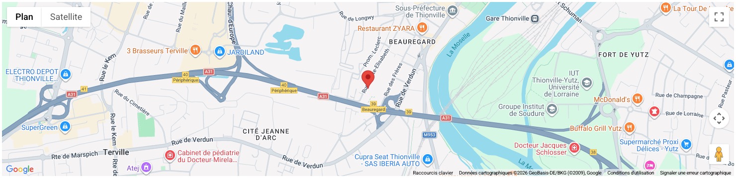 THIONVILLE Carte résidence BEAUREGARD ordi